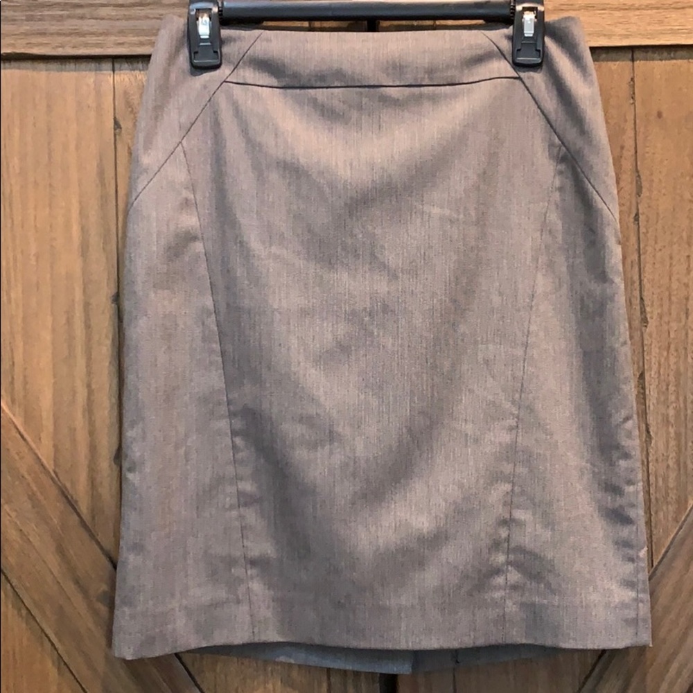 gray, paneled Halogen A Line skirt, 4